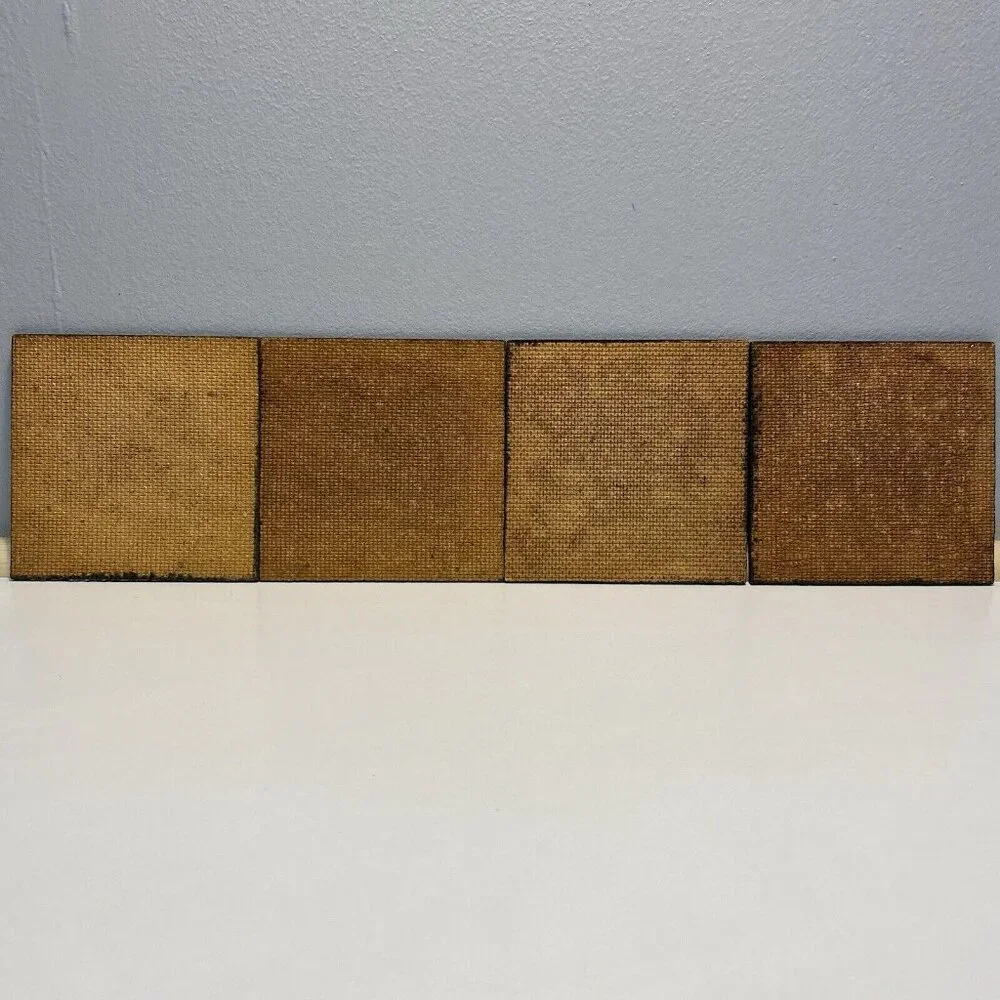 Vtg 70’s Retro Bar Coasters Humor Cocktail Beer Drinking MCM Man Cave Lot of 4